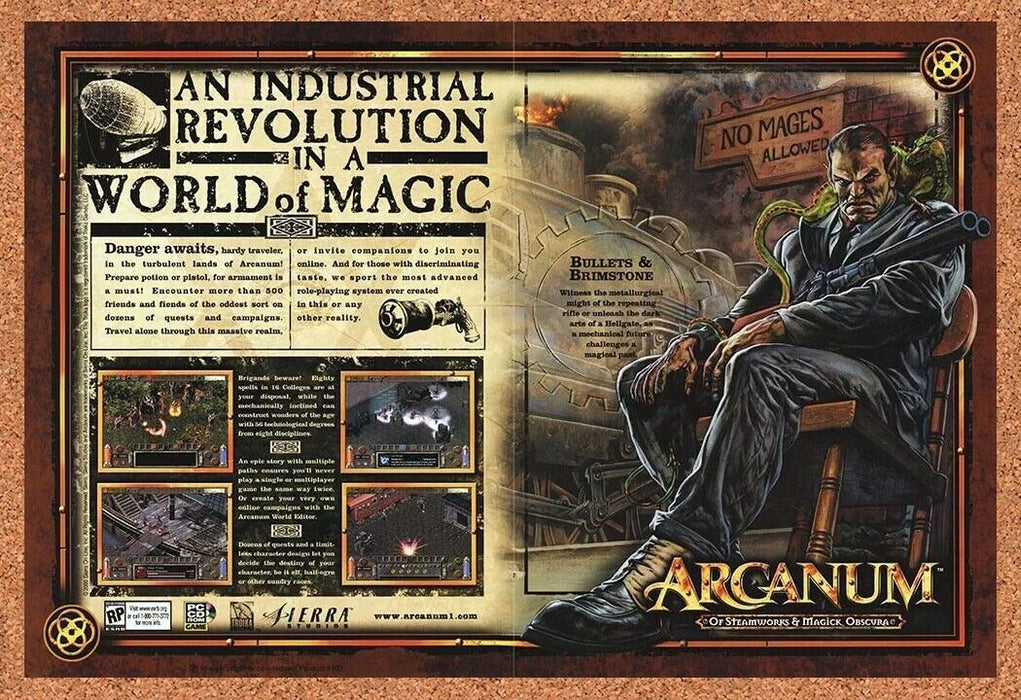 2002 Arcanum Steamworks Magick PC Original Bullets Brimstone Ad - for just $21.49! 