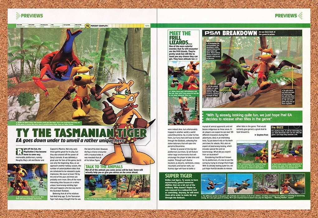 2002 Ty The Tasmanian Tiger PS2 Original Advertisement vr2 - for just $23.99! 
