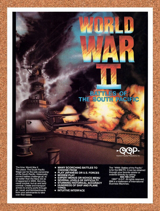 1993 World War II Battles Of The South Pacific IBM Original Ad v1 - for just $17.99! 