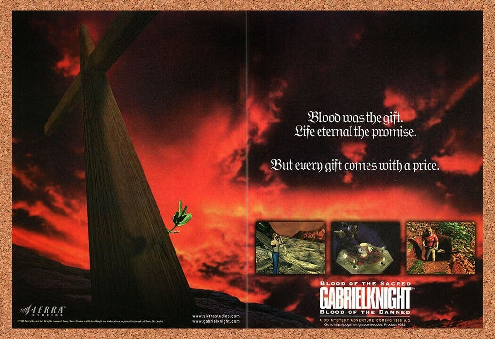 1999 Gabriel Knight 3 Blood Of The Damned PC Original Ad v1 - for just $21.49! 