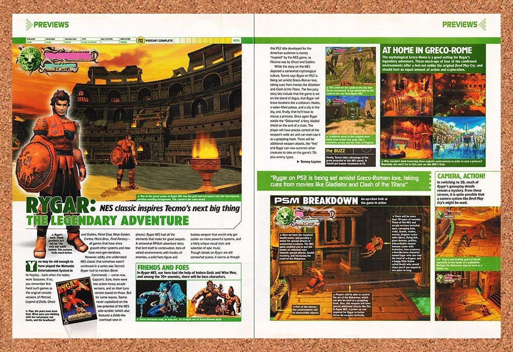 2002 Rygar The Legendary Adventure PS2 Original Advertisement vr1 - for just $23.99! 