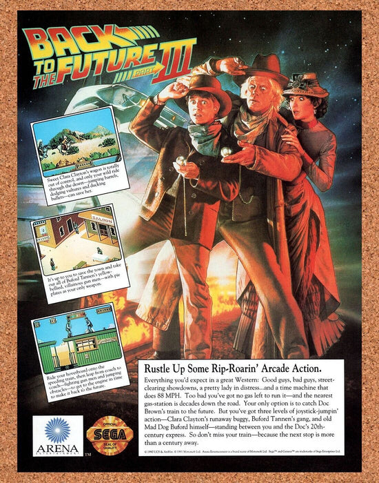 1991 Back To The Future III Genesis Original Ad v2 - for just $17.99! 