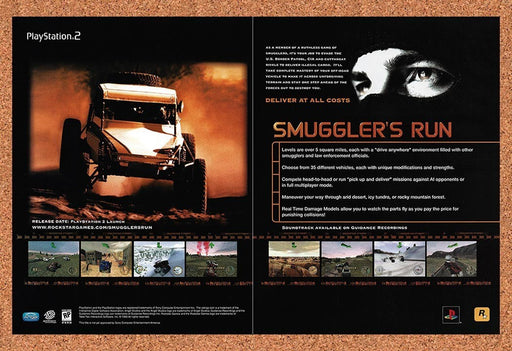 2000 Smuggler's Run PS2 Original Advertisement v4 - for just $23.99! 