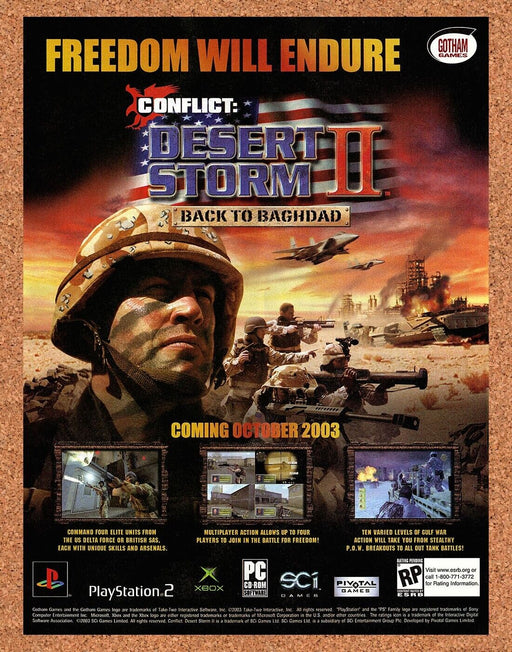 2003 Conflict Desert Storm 2 Xbox Original Ad - for just $17.99! 