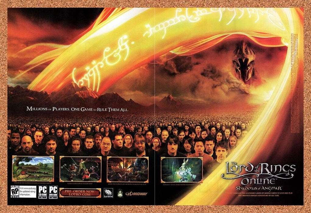 2007 Lord Of The Rings Online Shadows Of Angmar PC Original Ad - for just $21.49! 