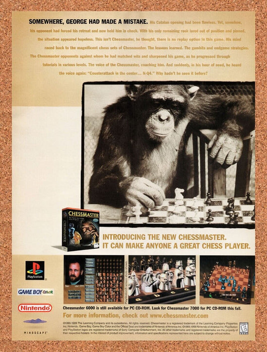 1999 Chessmaster PS1 Original Ad v1 - for just $17.99! 