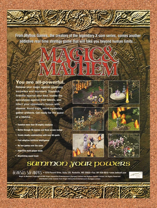 1999 Magic & Mayhem PC Original Ad v1 - for just $19.49! 