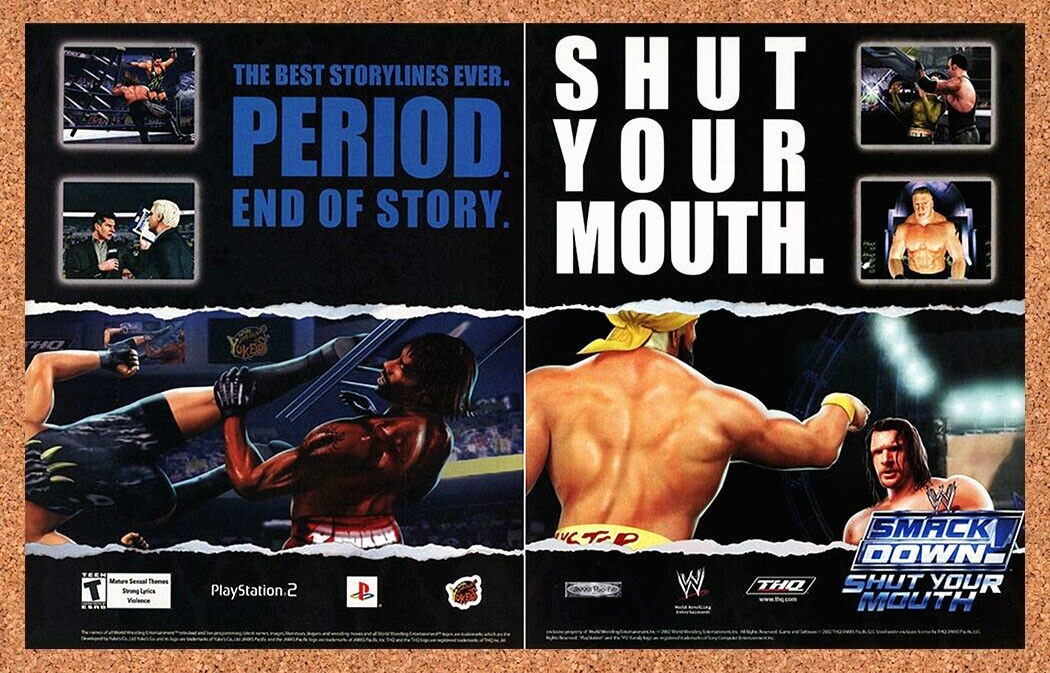 2003 WWE Smackdown Shut Your Mouth PS2 Original Ad v2 - for just $21.49! 