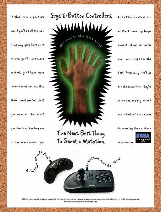 1994 Sega Genesis 6-Button Controllers Original Ad v11 - for just $17.99! 