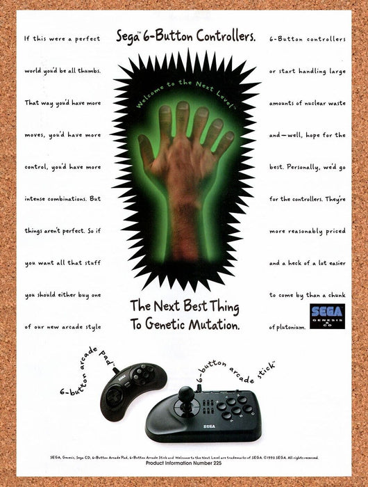 1994 Sega Genesis 6-Button Controllers Original Ad v11 - for just $17.99! 