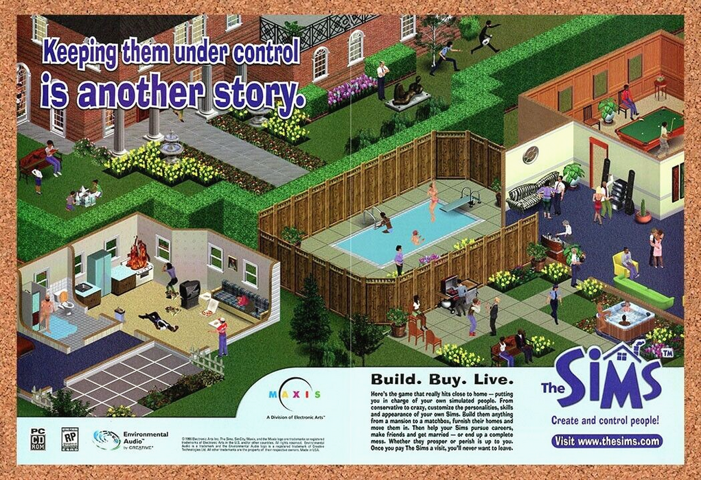 2002 The Sims PC Original Ad v3 - for just $21.49! 