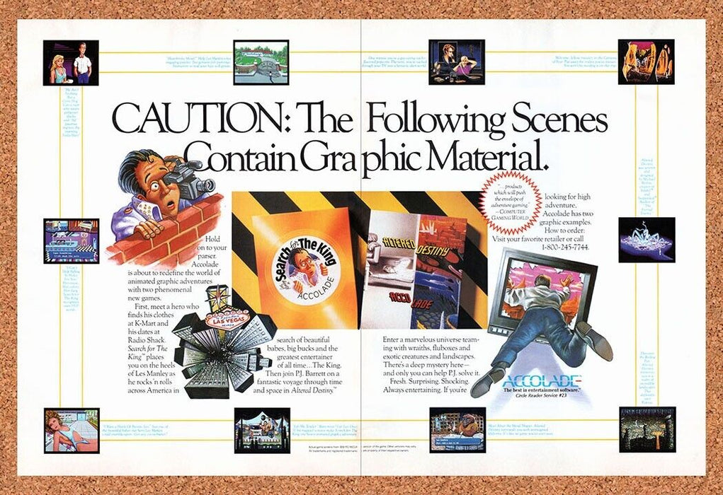 1991 Accolade PC Games Original Ad v1 - for just $21.49! 