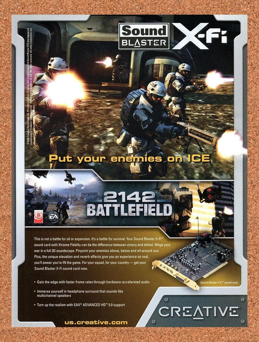 2006 Battlefield 2142 Sound Blaster X-Fi Original Ad v3 - for just $19.49! 