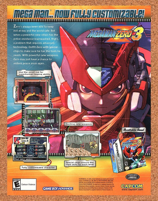 2004 Mega Man Zero 3 GBA Original Ad v1 - for just $17.99! 