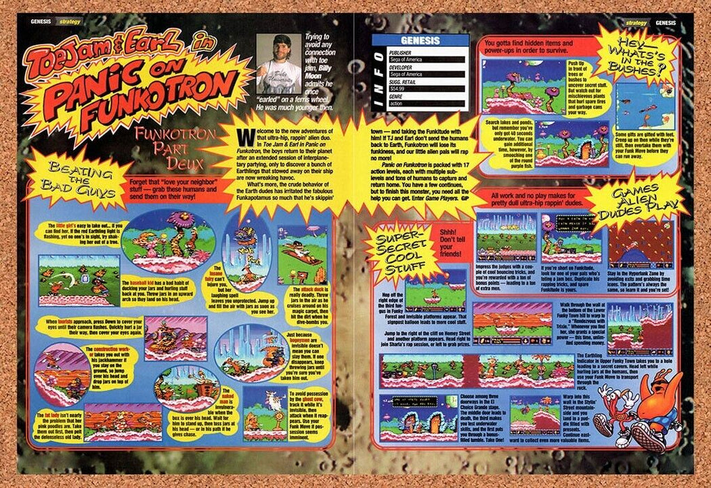 1994 ToeJam & Earl Panic On Funkotron Genesis Original Ad v1 - for just $21.49! 