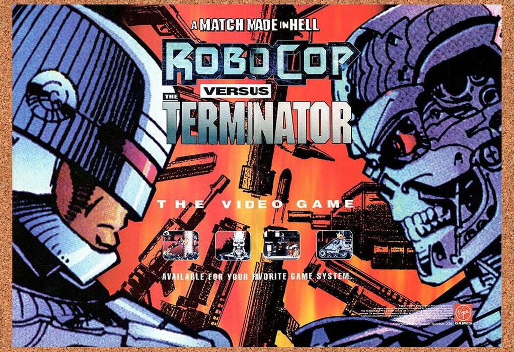 1993 Robocop Vs Terminator SNES Original Ad v1 - for just $21.49! 
