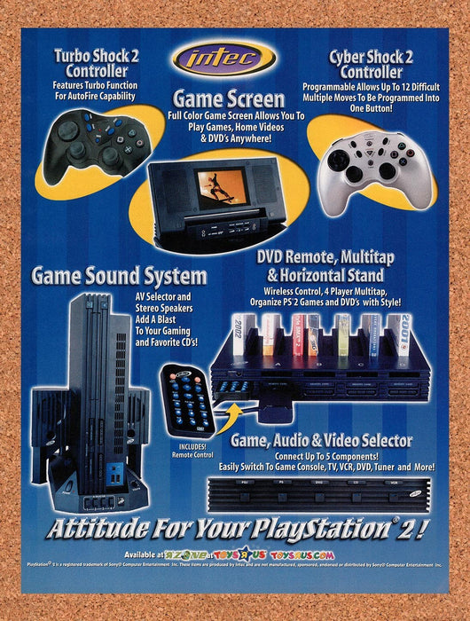 2002 Intec PS2 Accessories Original Ad v1 - for just $19.49! 