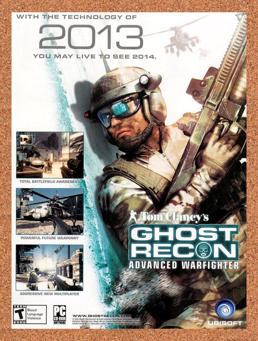 2006 Ghost Recon Advanced Warfighter PC Original Ad v2 - for just $17.99! 