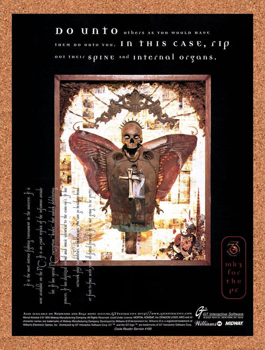 1996 Mortal Kombat 3 PC Original Ad - for just $19.49! 