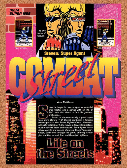 1993 Street Combat SNES Original Ad v1 - for just $17.99! 