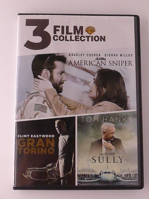 American Sniper, Gran Torino, Sully (DVD, 3-film) - K0303 - for just $2.99! 