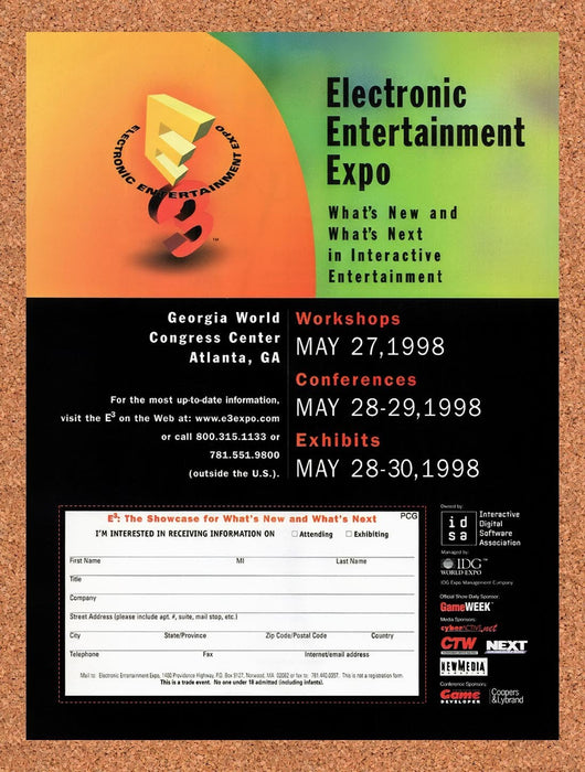 1998 E3 Expo Atlanta Original Advertisement v1 - for just $19.49! 