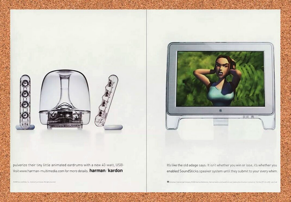 2002 Tomb Raider PC Original Soundsticks Speakers Ad - for just $21.49! 