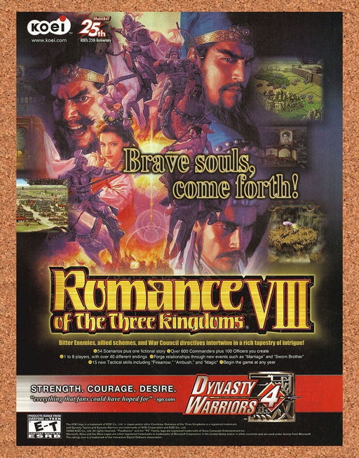 2007 Romance Three Kingdoms VIII PS2 Original Ad v2 - for just $17.99! 