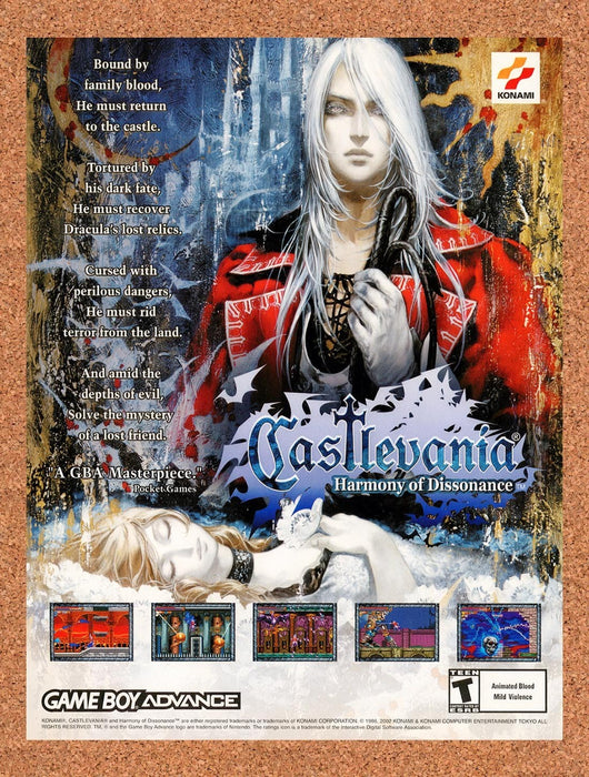 2002 Castlevania Harmony Of Dissonance GBA Original Ad v1 - for just $19.49! 