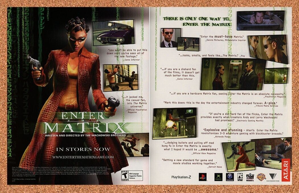 2005 Enter the Matrix PS2 Original Ad - for just $21.49! 