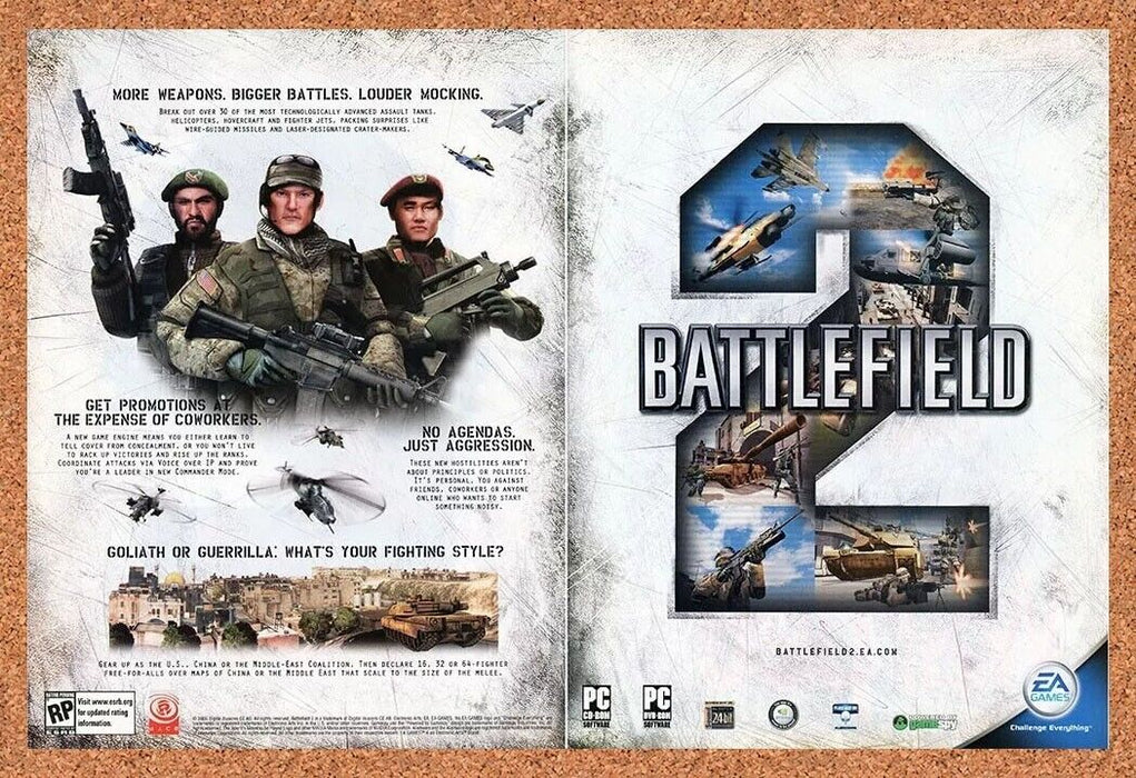2007 Battlefield 2 PC Original Classic Ad - for just $22.49! 