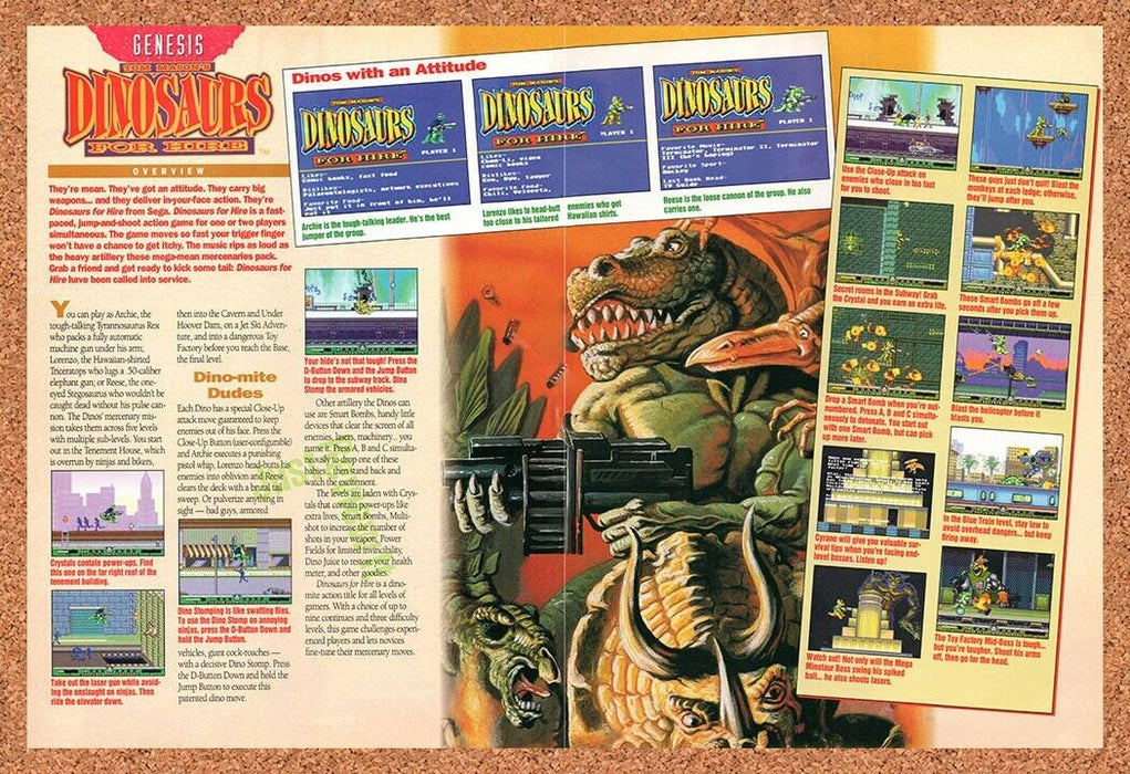1993 Dinosaurs For Hire Genesis Original Ad v2 - for just $21.49! 