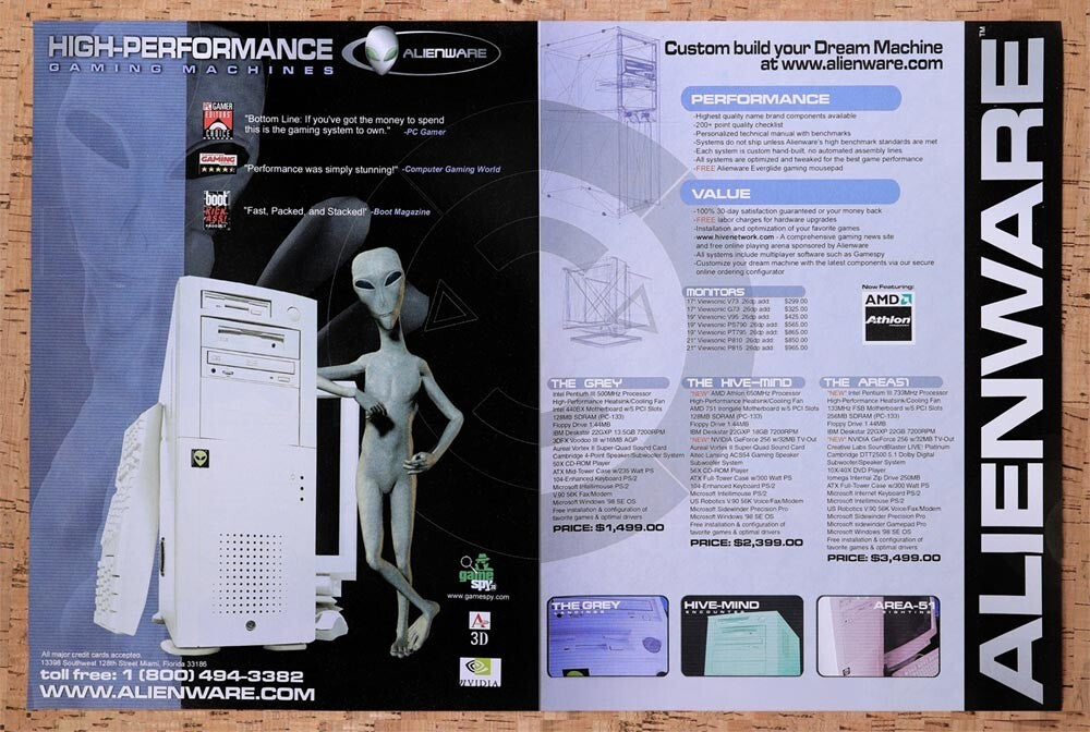 1999 Alienware PC Original Ad v30 - for just $21.49! 