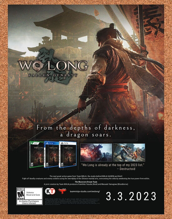 2023 Wo Long Fallen Dynasty PS5 Original Ad - for just $17.99! 