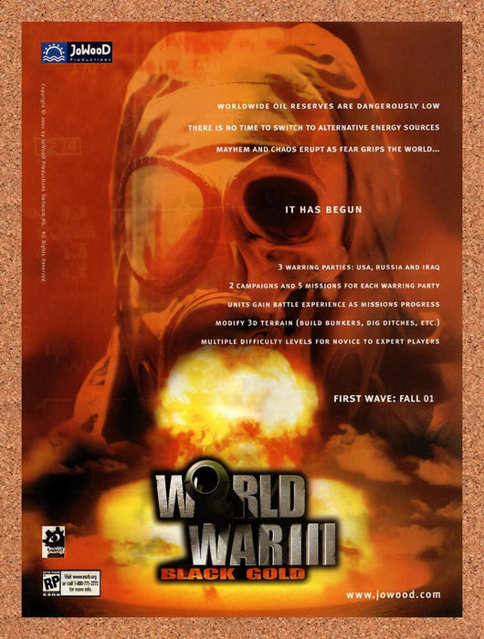 2001 World War III Black Gold PC Original Ad v2 - for just $16.57! 