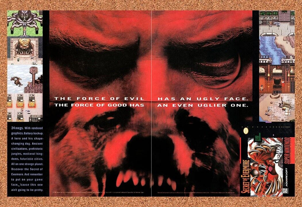 1995 Secret Of Evermore SNES Original Ad v3 - for just $21.49! 