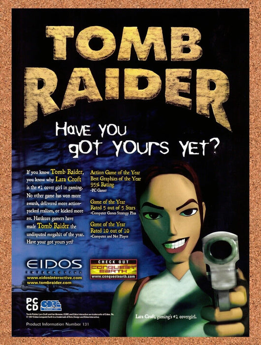 1997 Tomb Raider PC Original Ad v21 - for just $15.29! 