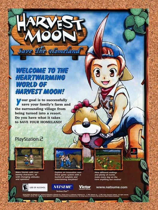 2003 Harvest Moon Save the Homeland PS2 Original Ad - for just $17.99! 