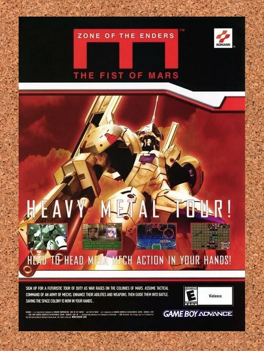 2003 Zone of The Enders Fist Of Mars GBA Original Ad v1 - for just $17.99! 