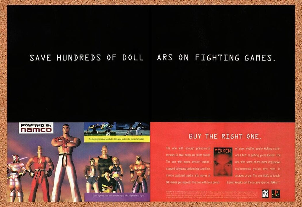 1995 Tekken PS1 Original Ad v1 - for just $21.49! 