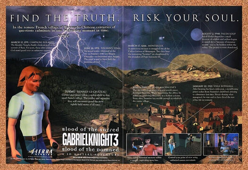 1999 Gabriel Knight 3 Blood Of The Damned PC Original Ad v4 - for just $21.49! 