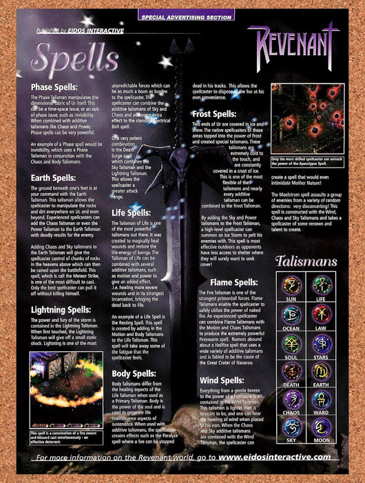 1999 Revenant Spells Original Advertisement vr1 - for just $19.49! 