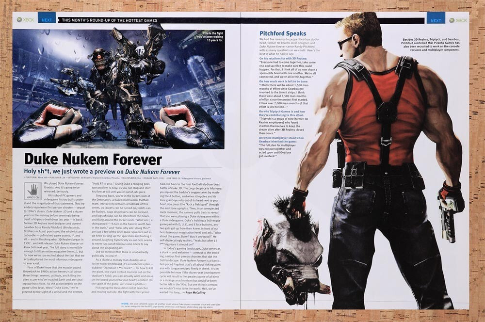 2010 Duke Nukem Forever Xbox 360 Original Ad v3 - for just $21.49! 