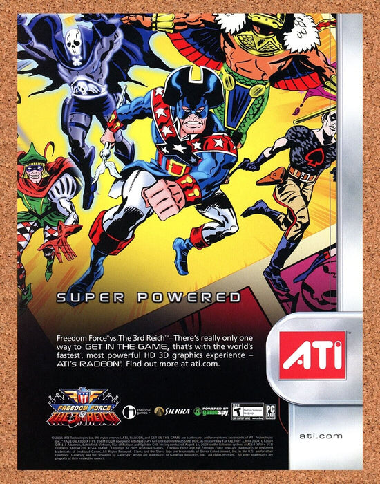 2005 Freedom Force 3rd Reich PC Original ATI Ad v1 - for just $17.99! 
