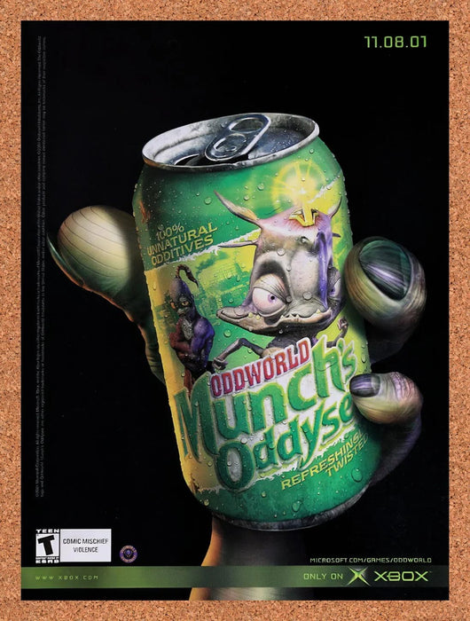 2001 Oddworld Munch's Oddysee Xbox Original Advertisement v3 - for just $19.49! 