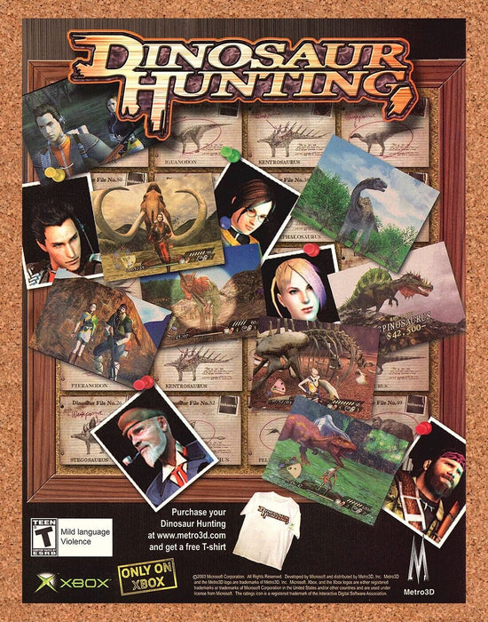 2004 Original Dinosaur Hunting Xbox Ad - for just $17.99! 