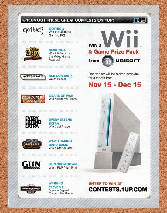 2006 Nintendo Wii Console Original Sweepstakes Ad - for just $17.99! 