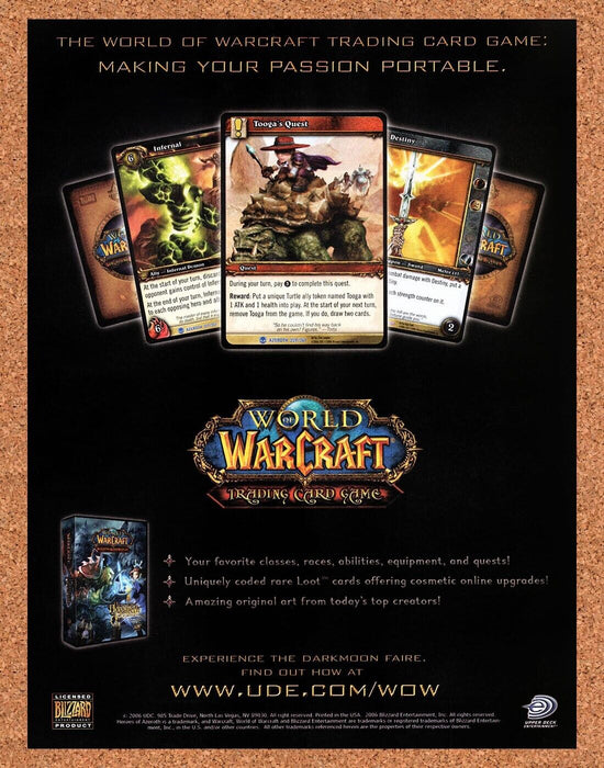 2007 World Of WarCraft Trading Card Game Original Ad v2 - for just $17.99! 