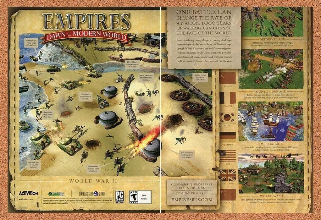 2005 Empires Dawn Of Modern World PC Original Ad - for just $22.49! 