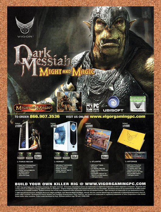 2007 Might And Magic Dark Messiah Vigor Gaming PC Original Ad v2 - for just $17.99! 